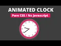 Pure CSS Animated Clock CSS Neumorphism Clock UI Design