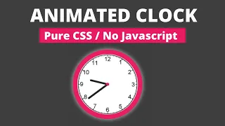 Pure CSS Animated Clock CSS Neumorphism Clock UI Design