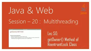 Multithreading in Java getOwner Method of ReentrantLock Class in Java