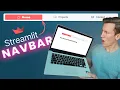 The EASIEST way to insert a NAVIGATION into your Streamlit app