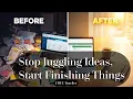 Stop Juggling Ideas Start Finishing Things FREE Tracker