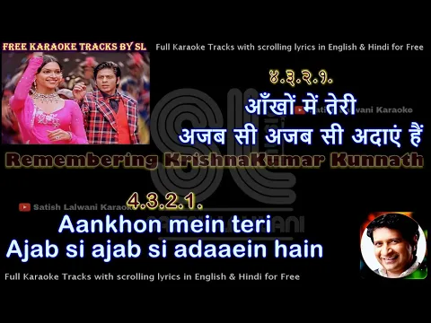 Download MP3 Aankhon mein teri ajab si | clean karaoke with scrolling lyrics