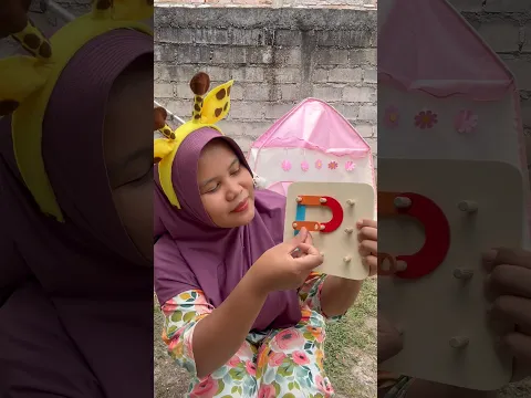 Huruf R dengan pilar kayu | Letter R Alphabet #shorts #alphabet #alfabet #huruf #woodenpillar