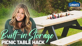 Picnic Table Hacks Built-In Storage