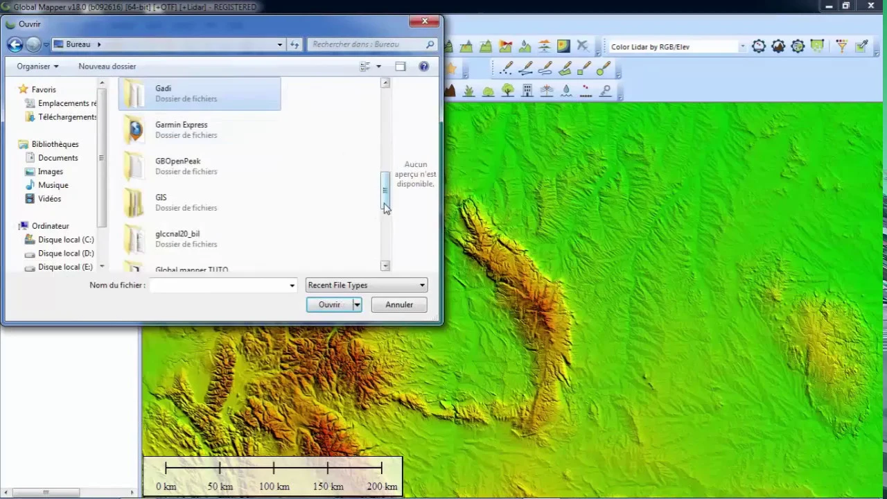 Download free DEM Digital Elevation Model 10 meters  by Global Mapper