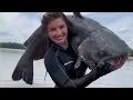 First Catfish Noodling Trip of the Year HUGE Bluecats Broken Fingers