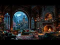 Old Castle Library – Cozy Fireplace Ambience for Reading & Deep Focus