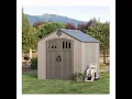 Lifetime Outdoor Storage Shed 8 x7 5 overview review and condition after 8 months in Nebraska