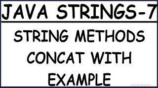 CONCAT METHOD IN JAVA STRING WITH EXAMPLE