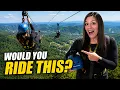 We Rode America s LONGEST Zipline in the Smoky Mountains Wildside MegaZip Pigeon Forge