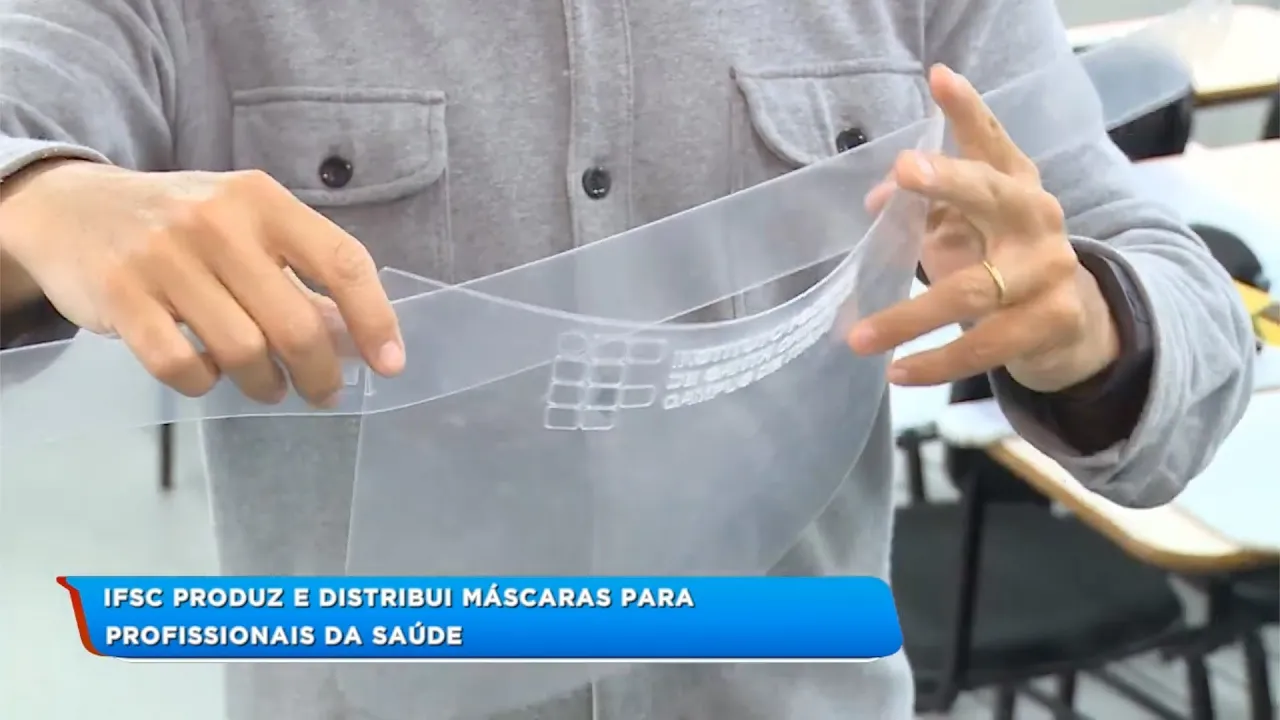 IFSC de Itajaí produz máscaras para profissionais da saúde