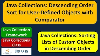 Java Collections Descending Order Sort for User-Defined Objects with Comparator