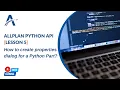 Lesson 5 How to create properties dialog for a PythonPart Tutorials by ALLTO PYTHONPARTS