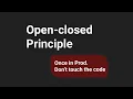 Open closed principle in Java SOLID principles
