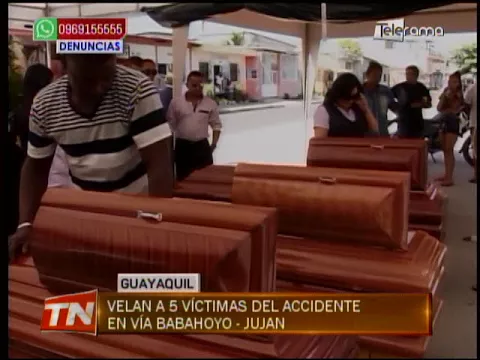 Velan a 5 víctimas del accidente en vía Babahoyo - Jujan