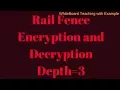 rail fence encryption and decryption depth 3