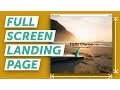 How to Make a Full Screen Landing Page HTML CSS