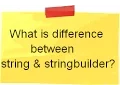 Difference Between String and Stringbuilder in Csharp C NET Interview Questions Answers