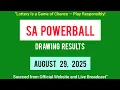 Sa Powerball Results Friday 29 August 2025 Powerball Plus Result