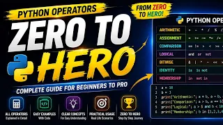 Python Operators in Python Part 5 Zero to Hero Complete Python Tutorial for Beginners