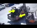 Download Lagu ACCIDENT - FORKLIFT DROPS A STACK OF TIRES 💀