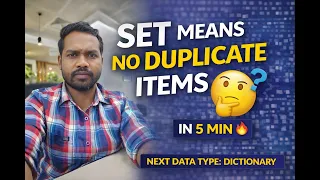 Day 11 - Python Set Removes Duplicates Automatically See This