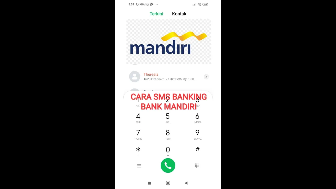 Cara isi pulsa lewat sms banking *141#  || Isi sms banking *141#