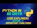 Python in 60 days important functions