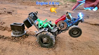 Tractor made with 2.6 cc engine || Mini 4-Stroke Gas Engine|| #VORTRIXE @Vortrixe 