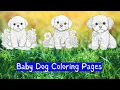 BABY DOG COLORING PAGE