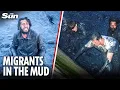 Download Lagu Thick mud TRAPS channel migrants on UK-bound dinghy hours before Macron crunch talks