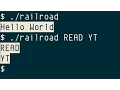 railroad rolling effect from ncurses-examples