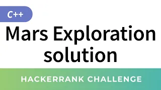 HackerRank Solution Mars Exploration in C