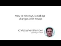 How to test SQL database changes with Pester