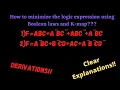 How to  minimize the logic expression using BOOLEAN ALGEBRA AND K MAP Mp3 Song Download