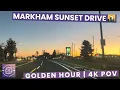 Markham Sunset Drive 4K Copper Creek Dr Ninth Line to Markham Rd POV