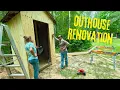Outhouse Renovation Project Off Grid Living at Moose Lodge