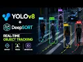 Real-Time Object Tracking with YOLOv8 and DeepSORT Assign Unique IDs to Moving Objects