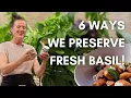 Fresh basil storing techniques that will store up to 1 year