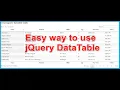 jQuery datatable - Convert simple HTML table to advanced