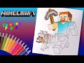 Coloring Steve from Minecraft Minecraft Coloring Pages For Kids