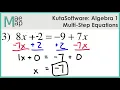 KutaSoftware Algebra 1 - Multi Step Equations