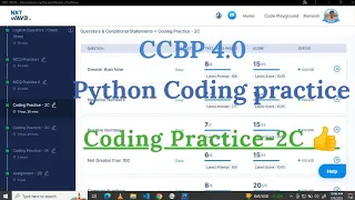 Python coding Practice - 2C NXT Wave