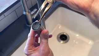 Low water pressure in kitchen sink Try this first