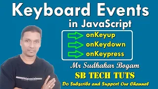 Keyboard Events in JavaScript Events JavaScript CLASS-46 Telugu Web Technology