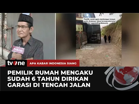 VIRAL! Warga di Makassar Buat Garasi Mobil di Tengah Jalan! Ini Kata Pemilik