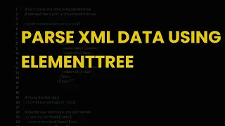 Parse xml data using elementtree