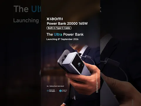 Extreme 165W Fast Charging | Xiaomi Power Bank 20000mAh #UltraPowerBank | Launching 8th September.