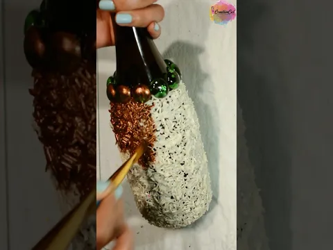 Grab something unusual to make this bottle art #bottleart #artandcraft #homedecor #creativecat