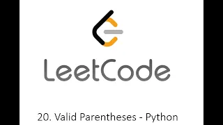Leetcode 20 Valid Parentheses - Python